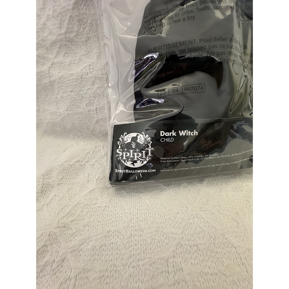 NEW Spirit Halloween Spooky/Stylish Dark Witch Child Costume Dress,Choker 12-14 - Picture 10 of 10